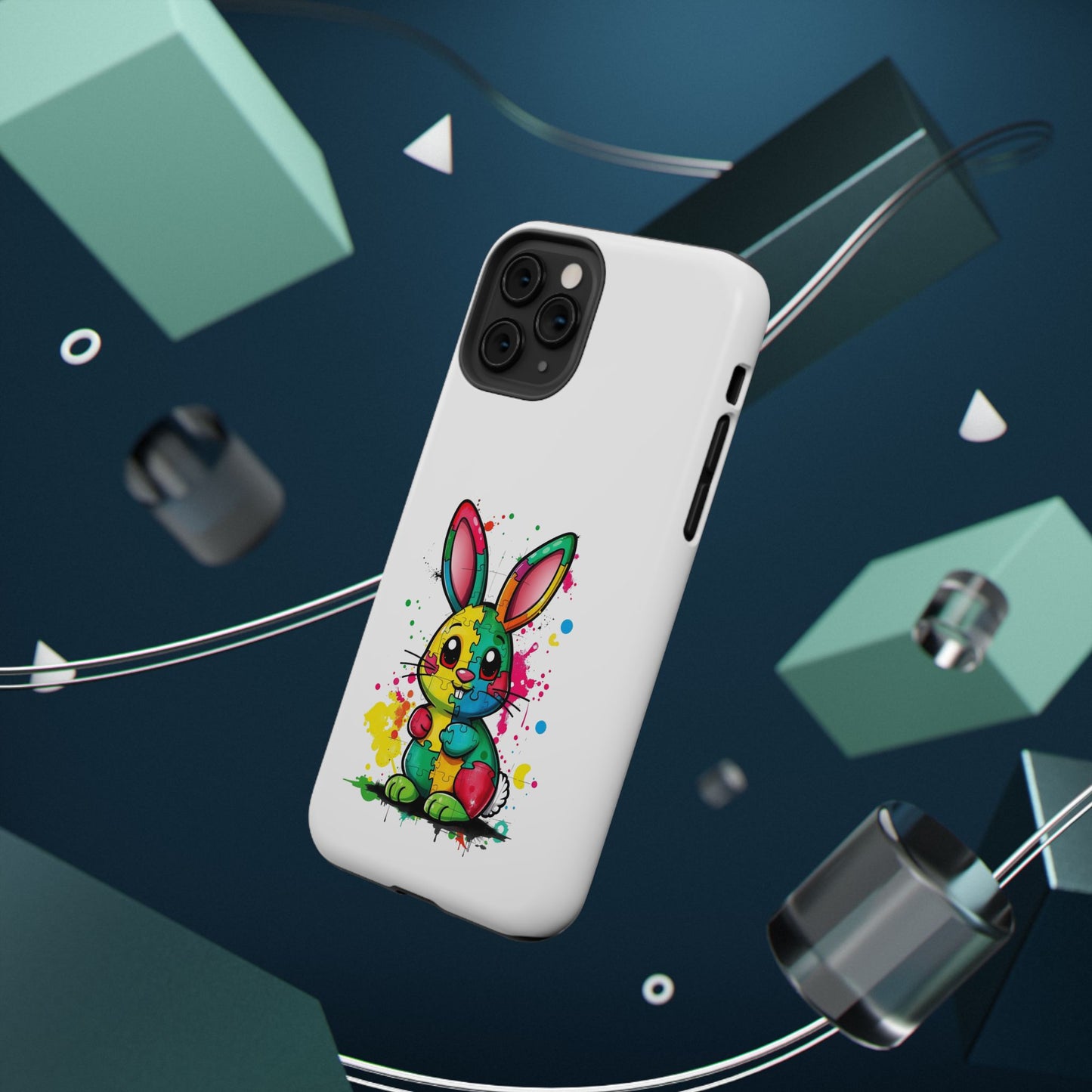 Phone Case - Autism Awareness Bunny Impact-Resistant Cover