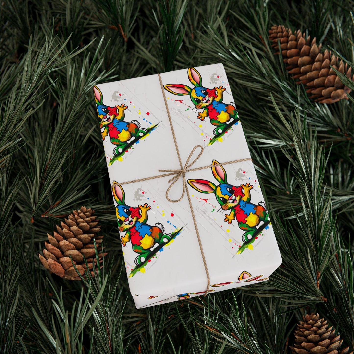 Autism Awareness Bunny Wrapping Paper