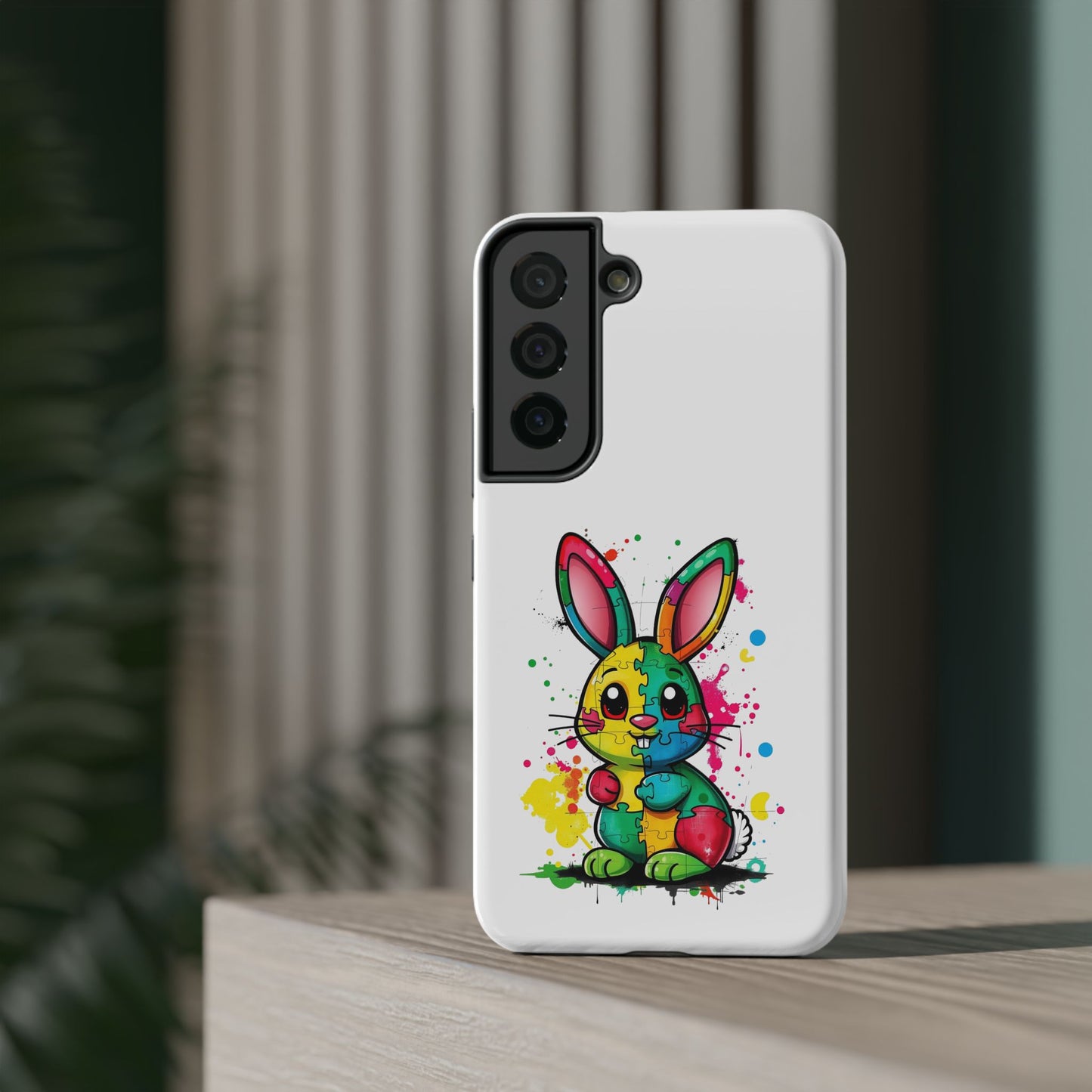 Phone Case - Autism Awareness Bunny Impact-Resistant Cover