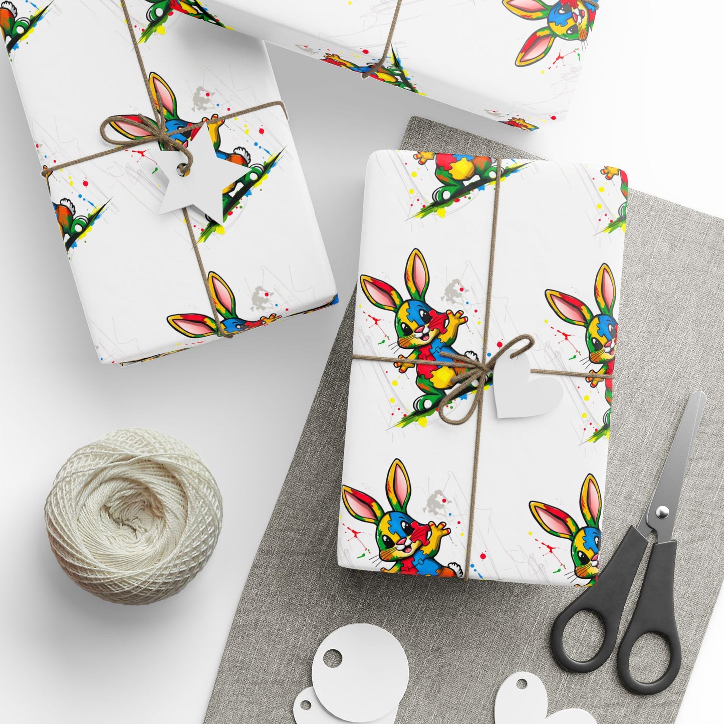 Autism Awareness Bunny Wrapping Paper